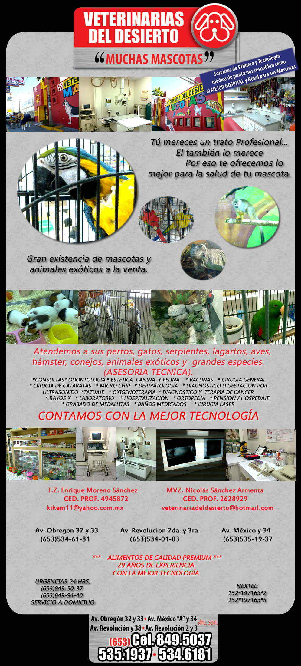 VETERINARIAS  DEL DESIERTO  Av. Revolucion