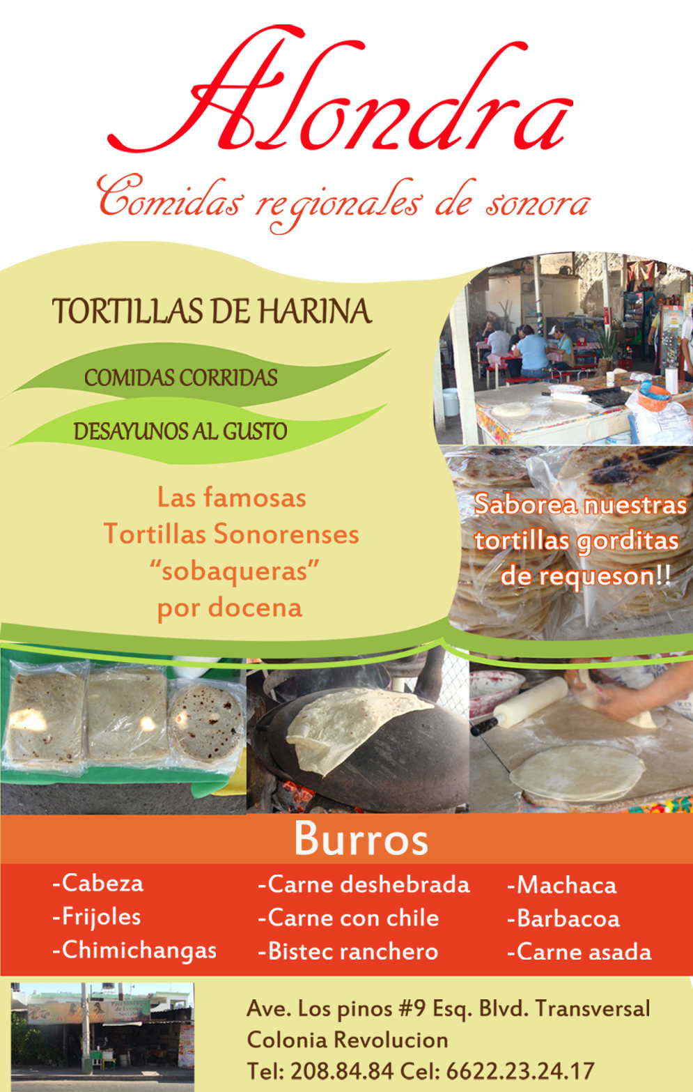 ALONDRA COMIDAS REGIONALES DE SONORA