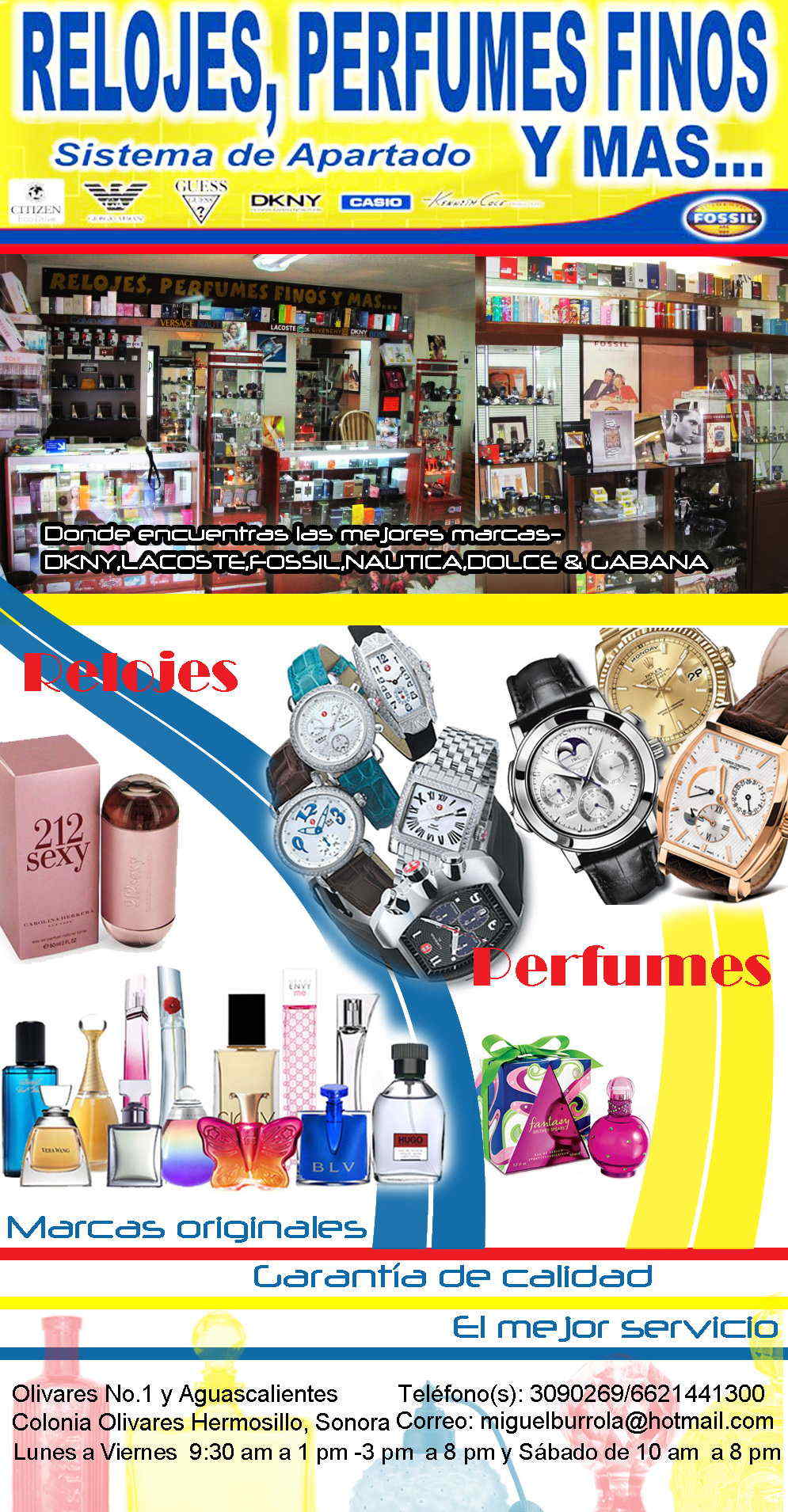 Relojes, Perfumes Finos y Mas...