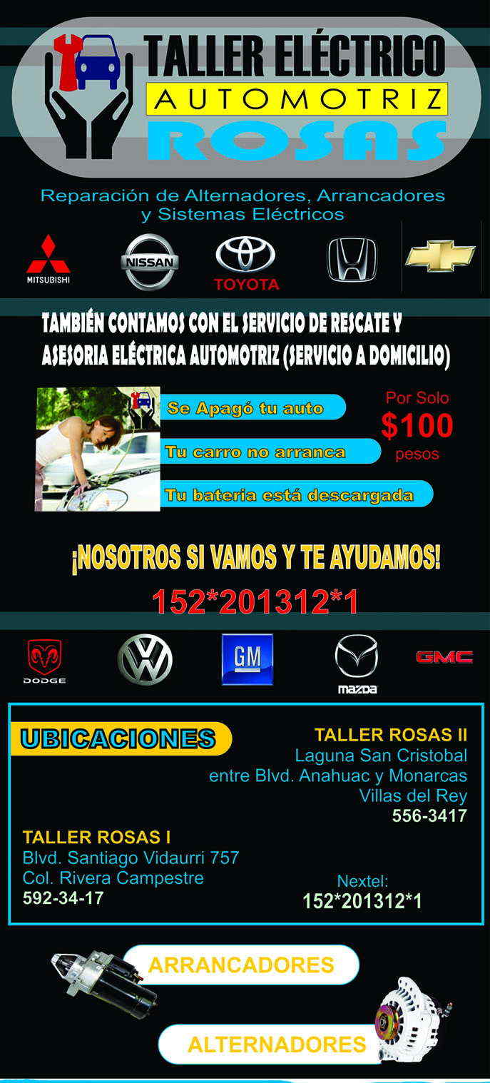 TALLER ELECTRICO AUTOMOTRIZ ROSAS