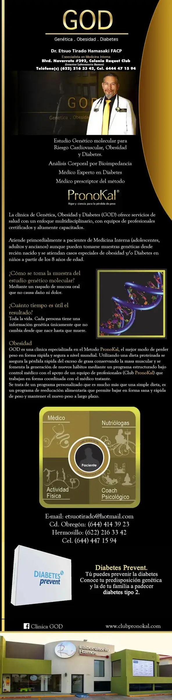 Clínica de Genética, Obesidad y Diabetes del Dr. Etsuo Tirado Hamasaki