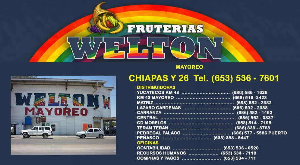 FRUTERIAS WELTON MAYOREO CHIAPAS Y 26