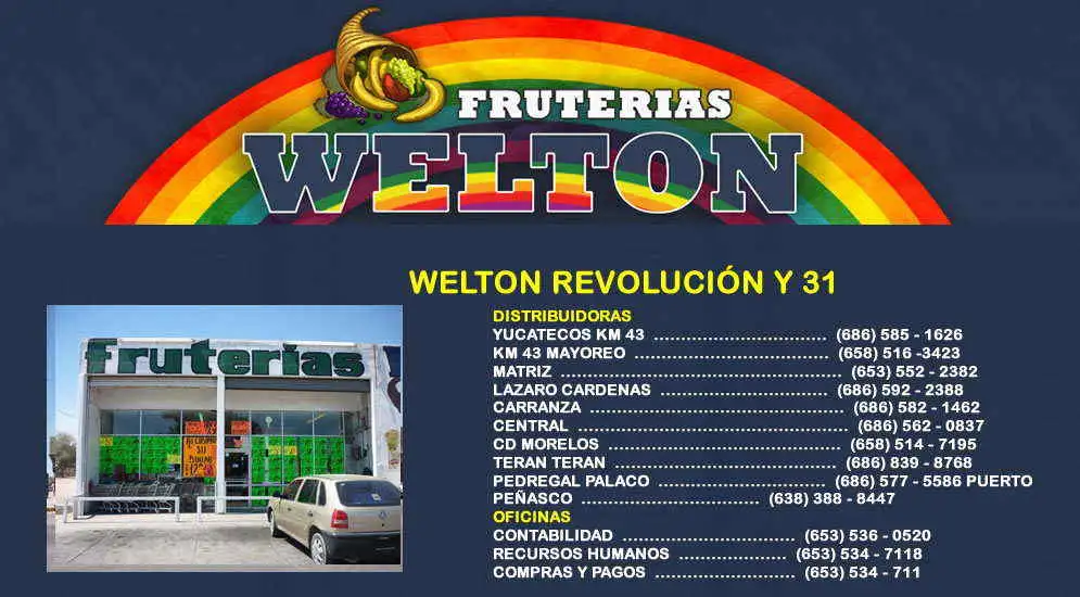 FRUTERIAS WELTON REVOLUCIÓN  Y  31
