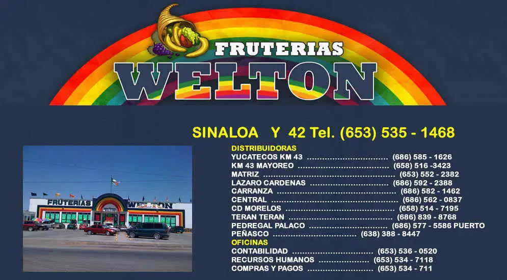 FRUTERIAS WELTON SINALOA   Y  42